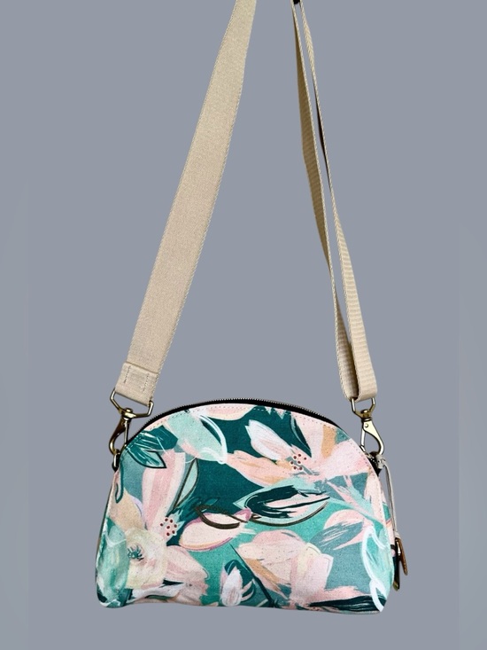 R. Riveter Floral Hopper Crossbody Bag USA Made - Picture 5 of 16